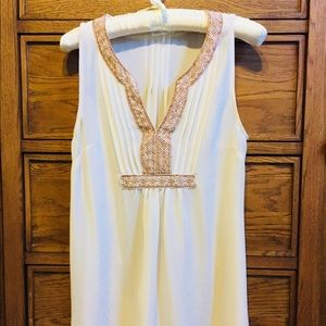 Tan/Cream Colored Sleeveless Blouse